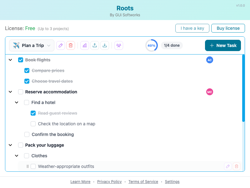 Extension popup screenshot